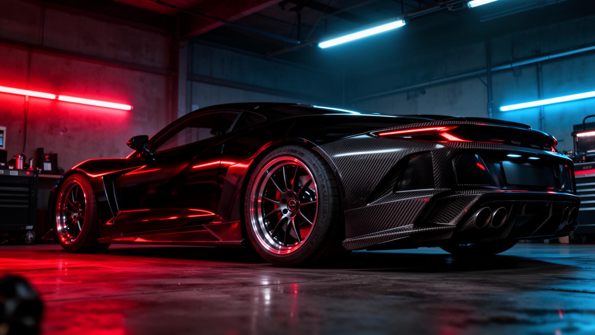 Tuned sports car